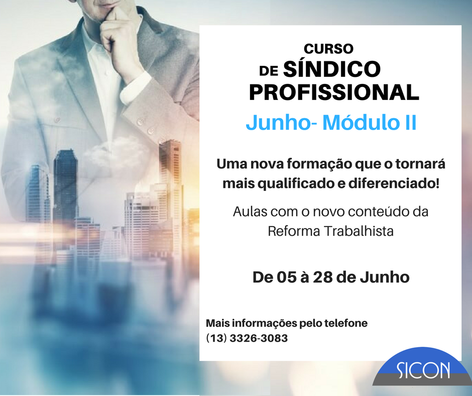   CURSO DE SÍNDICO PROFISSIONAL - JUNHO - MÓDULO II