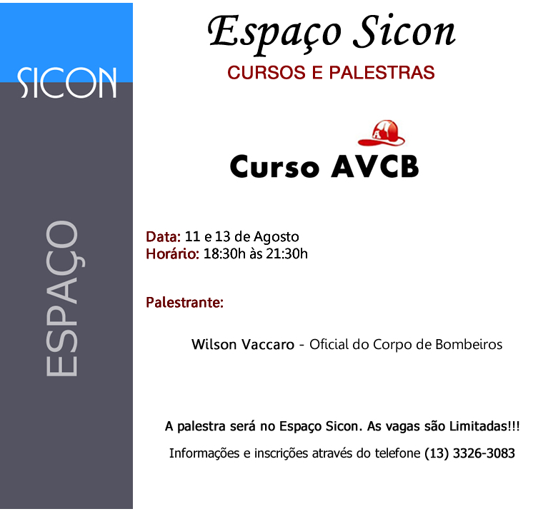   Espaço Sicon Cursos Agosto 2014 - Curso AVCB