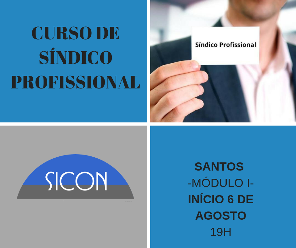   CURSO DE SÍNDICO PROFISSIONAL-AGOSTO-Módulo I - Santos