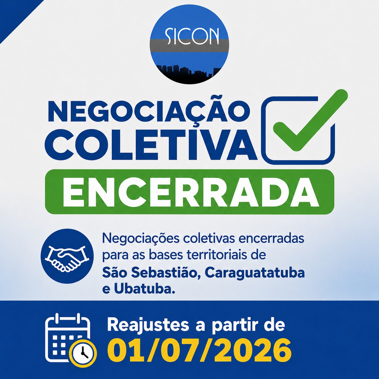 Negociações coletivas encerradas para as bases territoriais de São Sebastião, Ubatuba e Caraguatatuba